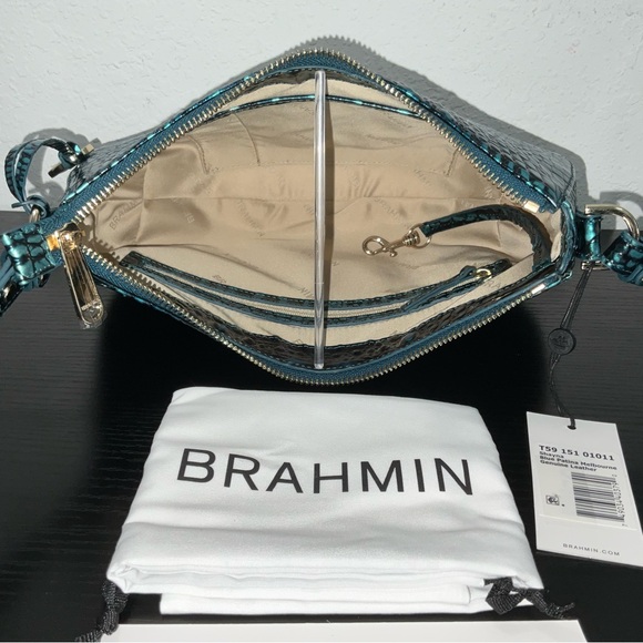 Brahmin BLUE PATINA MELBOURNE W/Front & Back Eye NWT - Picture 7 of 8